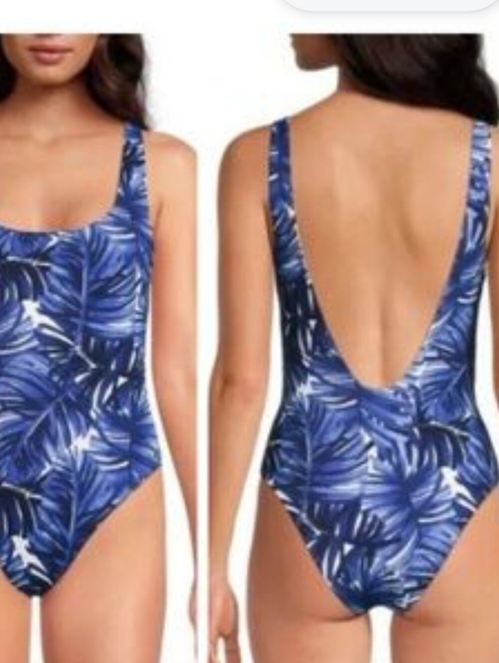 Onia RACHEL Blue Palm-Leaf One-Piece Swimsuit size XS NEW